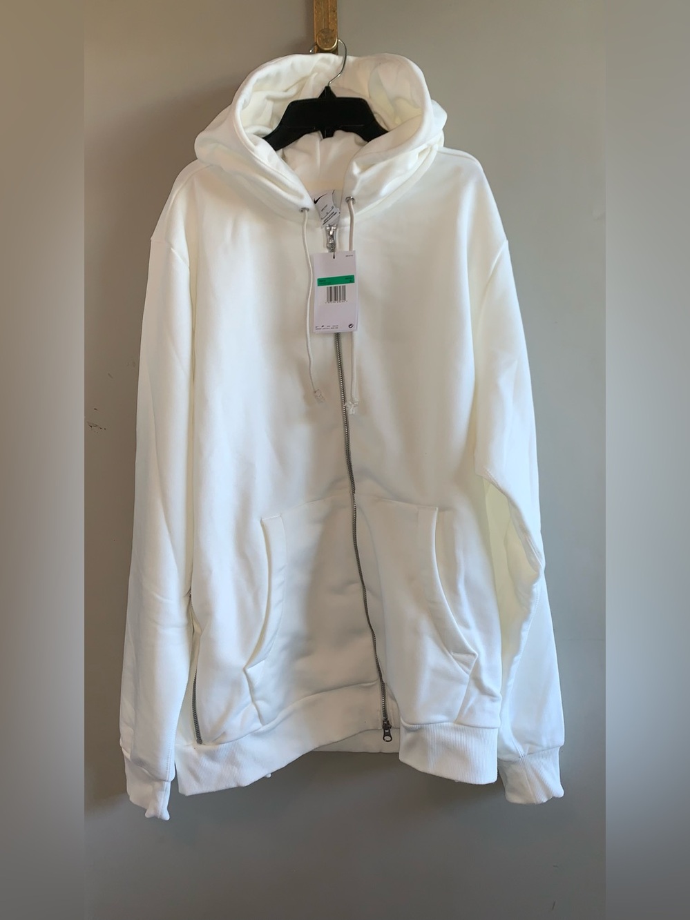 Nike White Men's Full-Zip Hoodie